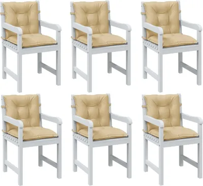 Produktbild von Möbel Niedriglehner-Auflagen 6 Stk. Melange Beige 100x50x7 cm Stoff - Gartenmöbelauflagen 4002390