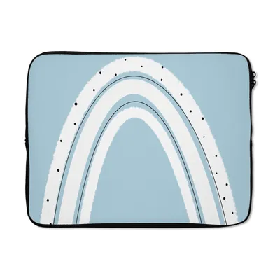 Produktbild von MuchoWow® Laptop Hülle 17 Zoll Laptoptasche Regenbogen - Abstrakt - Pastell - Zipper - Schutzabdeckung