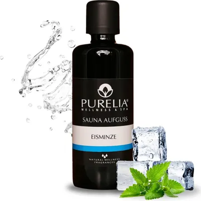 Produktbild von PURELIA Saunaaufguss Konzentrat Eisminze 100 ml natürlicher Sauna-aufguss - reine ätherische Öle