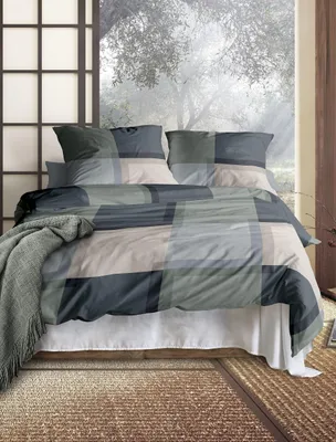 Produktbild von Irisette GmbH & Co. KG Mako-Satin Bettwäsche Set Wave 8672 Farbe salbei Größe 135x200+80x80