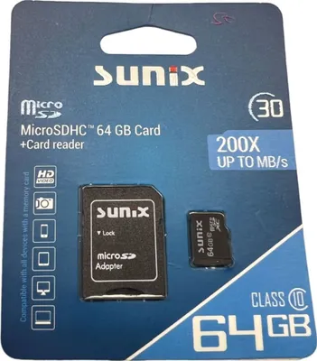 Zdjęcie produktu dla Karta pamięci microCARD microSDHC 64GB Class 10 UHS-I z adapterem do 200 MB/s