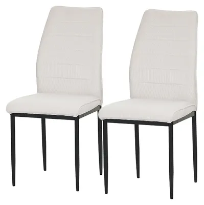 Produktbild von home24 Polsterstuhl - 2er-Set - Cord / Eisen