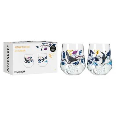 Immagine prodotto di Ritzenhoff Ginglas 2er-Set Botanic Glamour 002, Joyanne Horscroft, Kristallglas, 710 ml, 3801002