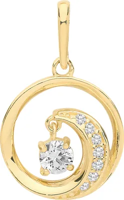 Image de Pendentif Femme Or 375/1000 avec Oxyde de Zirconium - 23mm*15mm; TRS28191