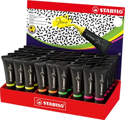Produktbild von STABILO Shine, 45 Stück(e), Mehrfarbig, Meißel, Mehrfarbig, Tube, 2 mm