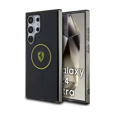 Immagine prodotto di Ferrari Fehms24Lu3Smy S24 Ultra S928 Giallo/Giallo Valigetta rigida Iml fumé Linea cerchio interno Magsafe