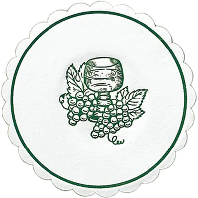Immagine prodotto di Sottobicchieri in vetro Duni uva verde cacciatore 10cm 8ply 250 pezzi