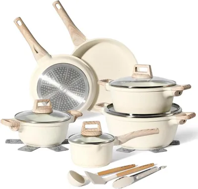 Produktbild von Granite Kochgeschirr-Set, 15-teilig, antihaftbeschichtet, induktionsgeeignet
