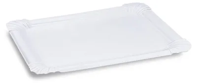 Produktbild von 250x Einweg-Pappteller aus Frischfaser 20 x 16,5 cm fettdicht weiß