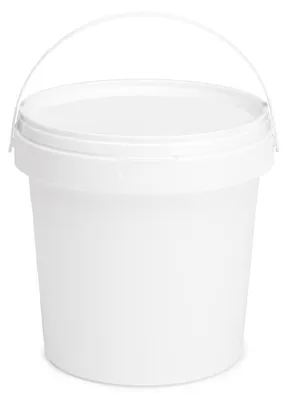 Image de Seau Garronda avec couvercle, 1 litre, 1 pièce, pour le stockage de produits alimentaires et chimiques Blanc GD-0071