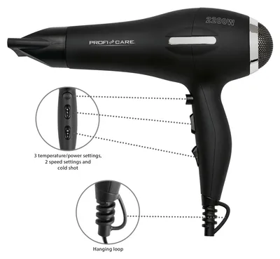 Image de Sèche-cheveux professionnel HT 3017, moteur AC