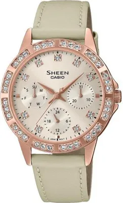 Image de Casio SHEEN Montre Femme Bracelet cuir SHE-3517PGL-9AUEF