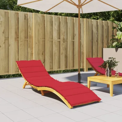Image de The Living Store Coussin pour bain de soleil Rouge 200x50x3 cm Tissu Oxford