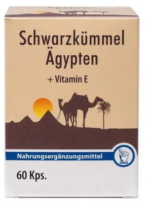 Produktbild von Schwarzkümmel ägypten+E Kapseln 60 St