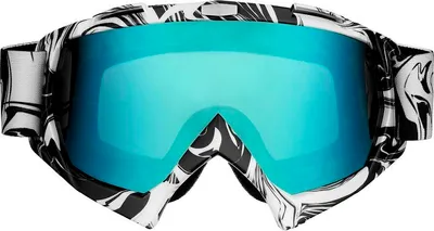 Produktbild von Motocross Brille Motorradbrille Racing Googles Schutzbrille Weiß mit blau-grünem Glas