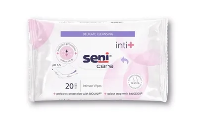 Zdjęcie produktu dla Seni Care chusteczki do higieny intymnej Inti+ 20 sztuk