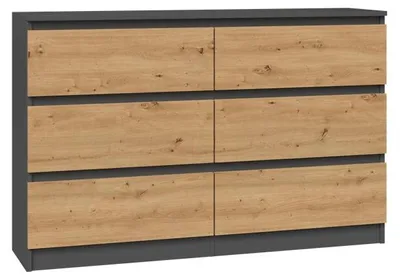 Obrázek produktu pro Komoda MALWA M6 120 Antracit + dub artisan
