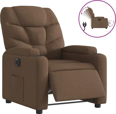 Produktbild von vidaXL Relaxsessel Elektrisch Braun Stoff