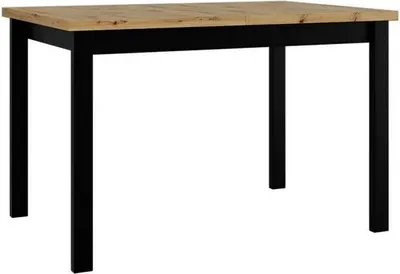Obrázek produktu pro Rozkládací kuchyňský stůl 120x80 cm ELISEK 1 - dub artisan / černý