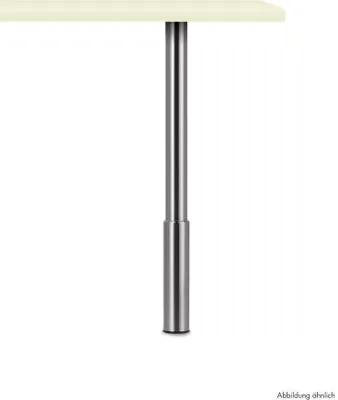 Produktbild von Trampolo 1 rund, Stützfuß, schwarz matt geperlt, H 800–980 mm