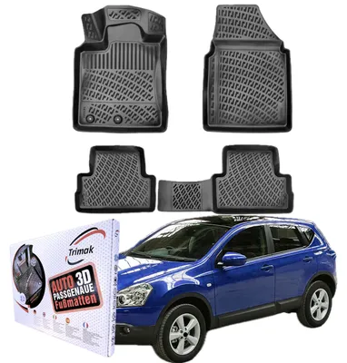 Produktbild von Trimak Autofußmatten kompatibel mit Nissan Qashqai 1.Gen 2007-2013 Auto Allwetter Gummimatten