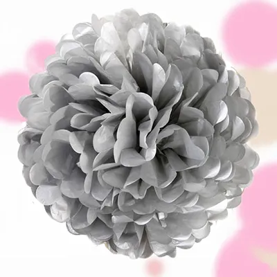 Produktbild von Pompon 25 cm, Silber