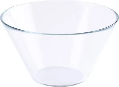 Produktbild von Konische Salatschüssel aus Glas 16 cm Transparente Salatschüssel 1l