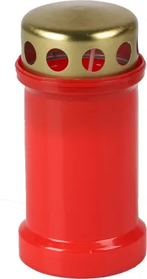 Obrázek produktu pro Hřbitovní svíčka červená 50h s víčkem