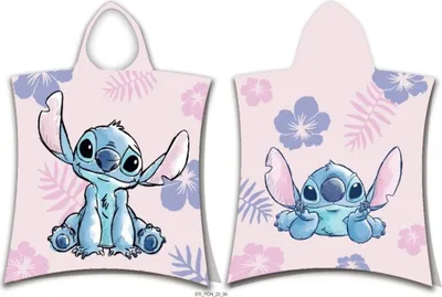 Image de JERRY FABRICS Poncho Lilo et Stitch Rose Coton - éponge, 50/115 cm