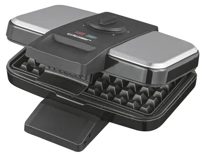 Obrázek produktu pro Cloer 1459 c, 2 vafle/vaflí, Čtverec, Černá, Nerezová ocel, 12,3 cm, Plast, 1000 W