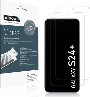 Zdjęcie produktu dla 2x folia ochronna do Samsung Galaxy S24+ matowa - folia antywstrząsowa 9H dipos Glass szkło plastikowe