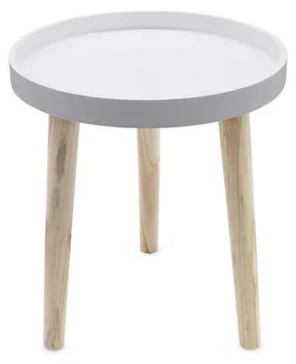 Productafbeelding van Klein Bijzettafeltje - Houten Bijzettafel - Decoratieve Tafel - 36 x 30 cm - Salontafel - Wit