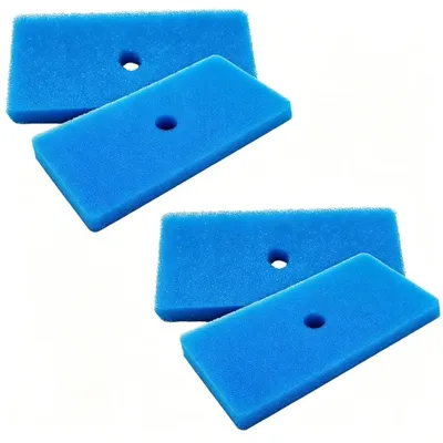 Produktbild von INF 4er Pack Filterpads PolyurethanSchwamm 26cm x 13cm für Teich und Brunnen Blau
