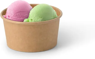 Imagen del producto de Vasos de cartón para helado, 150 ml, 50 unidades, biodegradables, para llevar