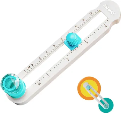 Produktbild von Kreis-Schneider - Papier - Zirkularer Schneider - Stanzmaschine - Rund - Kreisstanzer - 2-20 cm Durchmesser - Verstellbarer Zirkularer Papier Schneider - für Kunst- und DIY-Projekte