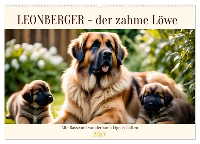 Produktbild von Leonberger - der zahme Löwe (Wandkalender 2027 DIN A2 quer), CALVENDO Monatskalender
