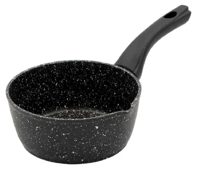 Milchtopf 16 cm, schwarz, Antihaftbeschichtung, kratzfest, Induktion geeignet