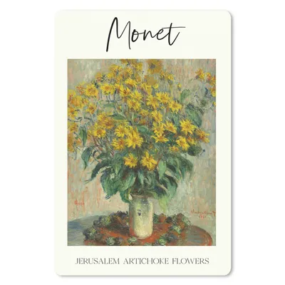 Produktbild von MuchoWow® Mauspad Mousepad Gemälde - Monet - Topinamburblüten 18x27 cm - Mousepads - Maus Mat - Pad - Mausunterlage