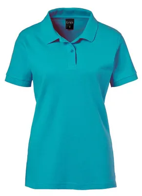 Produktbild von Damen Poloshirt, teal, Größe 5XL : 5XL : teal : 100% Baumwolle