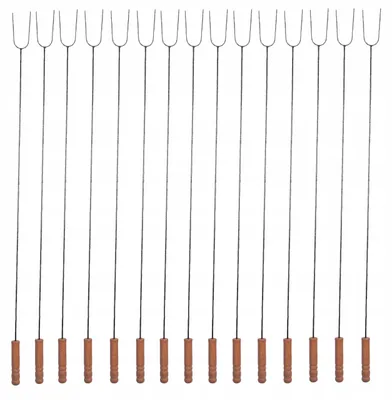 Produktbild von 15x Lagerfeuergabeln 100cm mit Holzgriff für Grill