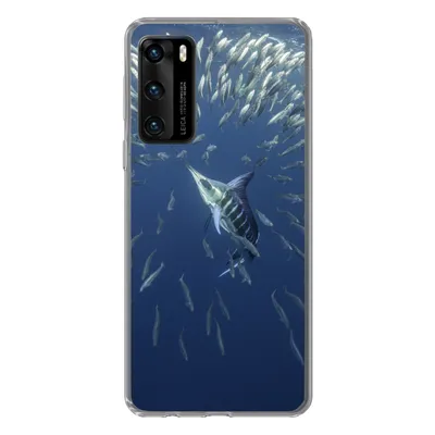 Produktbild von MuchoWow® Handyhülle Schutzhülle Hülle für Huawei P40 Wasser - Sardinen - Tiere Silikon Softcase Handy Hülle - Handytasche