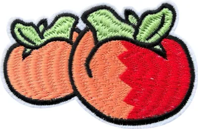 Produktbild von Orange-rote Tomate-Emblem-Aufnäher zum Aufbügeln