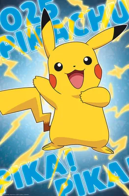 Produktbild von Pokemon Poster: Pikachu Pokemon Deutsch (91,5 cm x 61 cm)
