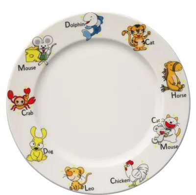 Zdjęcie produktu dla Zestaw talerzy dla dzieci, Kids Banquet, płaskie, 25 cm - 12 sztuk