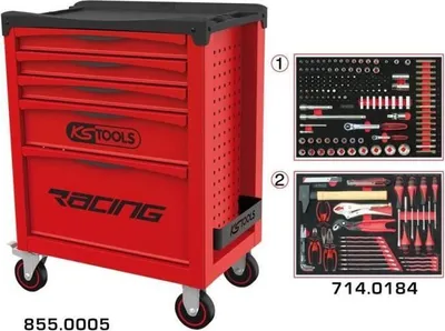 Produktbild von KS Tools 855.5184, Schwarz, Rot, 350 kg, 720 mm, 460 mm, 975 mm, 57,5 kg