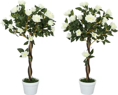 Produktbild von Kunstbaum, Künstliche Pflanze im Zementtopf, Kunstpflanze