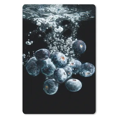 Produktbild von MuchoWow® Mauspad Mousepad Blaubeeren - Obst - Beeren - Stillleben - Wasser - Schwarz 18x27 cm - Mousepads - Maus Mat - Pad - Mausunterlage