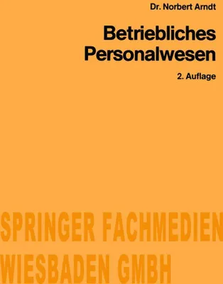 Produktbild von Betriebliches Personalwesen