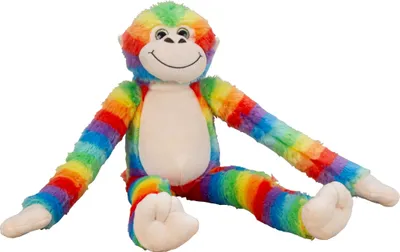 Produktbild von Plüschtier Kuscheltier Affe kunterbunt mit langen Armen & Beinen Länge 60cm