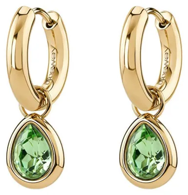 Immagine prodotto di Orecchini 2 in 1 placcati oro con grande cristallo Symphonia BYM217